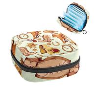 Wild West Cowboy - Bolsa de almacenamiento portátil para servilletas sanitarias, Varios colores, 4.7x6.6x6.6 in/12x17x17 cm