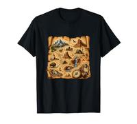 Wild West Mapa del Tesoro Mountain Canyon Brújula Camiseta