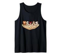 Wild West Texan Historia Amante Construcción Palabra Arte - Texas Camiseta sin Mangas