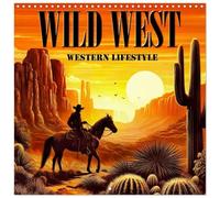 Wild West Western Lifestyle (Wall Calendar 2026 12" x 24" / 30 x 60 cm (abierto)) CALVENDO 12 Month Wall Calendar
