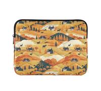 Wild West Western Scotland - Funda para laptop de 13 a 14 pulgadas, bonitos bolsillos para laptop, para viajes, trabajo, negocios