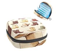 Wild Western Cowboy Hats Boots Vintage First Period Kit para niñas, tampón pantyliners bolso menstrual, soporte para almohadilla de lactancia con cremallera, organizador de servilletas sanitarias