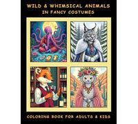 Wild & Whimsical Animal Portraits in Fancy Costumes: A Funny and Relaxing Coloring Book for Adults and Teens Featuring Quirky Animals in Outrageous Outfits, Perfect for Stress Relief and Creative Fun