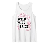 Wild Wild Bride Bachelorette Cowgirl Cute Pink Bridal Cowboy Camiseta sin Mangas