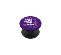 Wild Wild Bride Bachelorette Cowgirl Cute Pink Bridal Cowboy PopSockets PopGrip Adhesivo