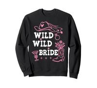 Wild Wild Bride Bachelorette Cowgirl Cute Pink Bridal Cowboy Sudadera