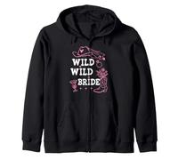 Wild Wild Bride Bachelorette Cowgirl Cute Pink Bridal Cowboy Sudadera con Capucha