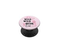 Wild Wild Bride Crew Bachelorette Cowgirl Pink Bridal Cowboy PopSockets PopGrip Adhesivo