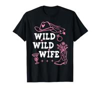 Wild Wild Wife Bachelorette Cowgirl Bride Nashty Cowboy Hat Camiseta