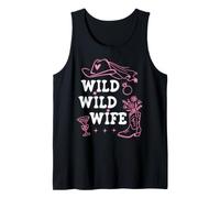 Wild Wild Wife Bachelorette Cowgirl Bride Nashty Cowboy Hat Camiseta sin Mangas