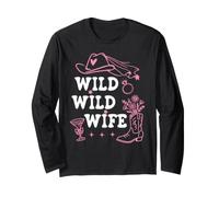 Wild Wild Wife Bachelorette Cowgirl Bride Nashty Cowboy Hat Manga Larga