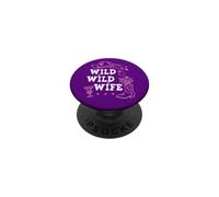 Wild Wild Wife Bachelorette Cowgirl Bride Nashty Cowboy Hat PopSockets PopGrip Adhesivo