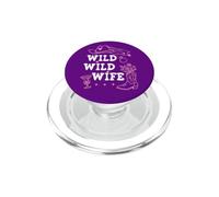 Wild Wild Wife Bachelorette Cowgirl Bride Nashty Cowboy Hat PopSockets PopGrip para MagSafe