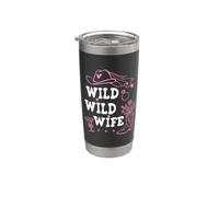 Wild Wild Wife Bachelorette Cowgirl Bride Nashty Cowboy Hat Vaso térmico de acero inoxidable de doble pared