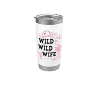 Wild Wild Wife Bachelorette Get Nashty Cowgirl Bride Cowboy Vaso térmico de acero inoxidable de doble pared