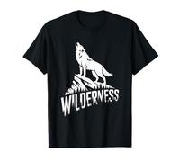 Wild Wolf Mountain Life Wilderness Forest Survival Art Camiseta