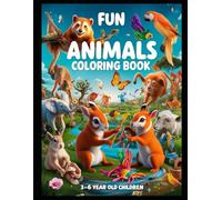 Wild Wonders: Fun & Educational Animal Coloring Book for Kids: Inspire Creativity and Learning with 15 Fun Animal Designs + 1 BONUS design for Kids Aged 3-6