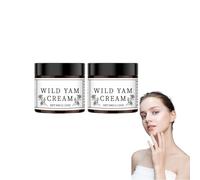 Wild Yam Body Cream - Crema orgánica de ñame salvaje, crema corporal a base de plantas, aceite de lavanda y coco, hidratante corporal para todo tipo de pieles, para mujeres y hombres (2 Cajas)
