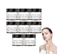 Wild Yam Body Cream - Crema orgánica de ñame salvaje, crema corporal a base de plantas, aceite de lavanda y coco, hidratante corporal para todo tipo de pieles, para mujeres y hombres (8 Cajas)