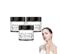 Wild Yam Body Cream - Crema orgánica de ñame salvaje, crema corporal a base de plantas, aceite de lavanda y coco, hidratante corporal para todo tipo de pieles, para mujeres y hombres (3 Cajas)
