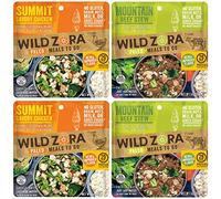 Wild Zora Paleo - Comidas liofilizadas para mochileros y campamentos, comidas saludables sin gluten y sin cereales, comida de camping + sin azúcar añadida, ideal para viajes (AIP 4 unidades)