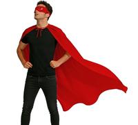 Wildarms Abrigo y máscara de superhéroe para adultos para hombres y mujeres, abrigos de vampiro para Halloween, disfraz para fiestas de disfraces y disfraz de Superman (rojo, 140 cm)