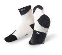 Wildarms Calcetines Compresion, Deporte Hombre y Mujer, Tabi Unisex, Medias Antideslizantes para Running, Senderismo, Pilates, Yoga y Futbol (FR/ES, Letras, M, Regular, Regular, Blanco Negro)