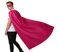 Wildarms Capa y antifaz de superhéroe para adultos para Halloween/cosplay - accesorios para fiestas de disfraces de vampiros y héroes (Fucsia, 55"/140CM)