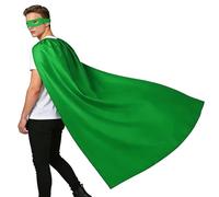 Wildarms Capa y antifaz de superhéroe para adultos para Halloween/cosplay - accesorios para fiestas de disfraces de vampiros y héroes (Verde, 55"/140CM)
