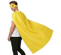 Wildarms Capa y antifaz de superhéroe para adultos para Halloween/cosplay - accesorios para fiestas de disfraces de vampiros y héroes (Amarillo, 35"/90CM)