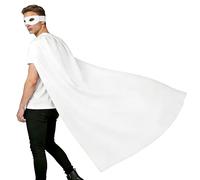 Wildarms Capa y antifaz de superhéroe para adultos para Halloween/cosplay - accesorios para fiestas de disfraces de vampiros y héroes (Blanco, 55"/140CM)