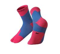 Wildarms Tabi - Calcetines deportivos antideslizantes para correr, senderismo, baloncesto, con cojín, para hombres y mujeres (FR/ES, Letras, XL, Regular, Regular, Rojo Azul)