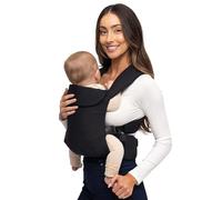 WildBird - Aerial Carrier - 7 a 45 libras - para mamás, papás y cuidadores - Fibras de lino europeas 100% naturales - Versátil y ajustable - Tamaño pequeño - Tela de cuervo