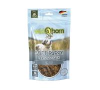 Wildborn Dados para aperitivos blandos, diferentes variedades y cantidades de embalaje, 93% de contenido de carne, MHD 06/ (5 x 100 g, pollo cachorro)