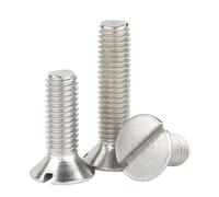 Wildeep 10/20 Piezas M4 M5 Longitud 6-60mm 304 Acero Inoxidable métrico roscado ranurado Plano Cabeza avellanada Tornillo(8mm,M4 (20pcs))