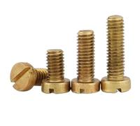 Wildeep 5 uds M6 M8 Longitud 10-30mm Tornillo de Cabeza de Queso ranurado de latón Tornillo de latón Perno de latón(25mm,M8 5pcs)