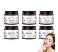 Wilderglow Wild Yam para el equilibrio hormonal, crema de ñame salvaje para mujeres y hombres, bálsamo corporal con vitamina E para piel seca, loción corporal para piel seca, cara y cuerpo (6 unidades