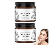 Wilderglow Wild Yam para el equilibrio hormonal, crema de ñame silvestre para mujeres y hombres, bálsamo corporal con vitamina E para piel seca, loción corporal de equilibrio hormonal para piel seca