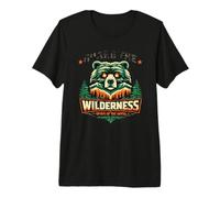 Wilderness Bear Design Camping Naturaleza Senderista Camiseta Premium