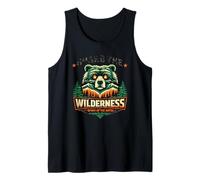 Wilderness Bear Design Camping Naturaleza Senderista Camiseta sin Mangas