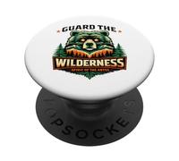 Wilderness Bear Design Camping Naturaleza Senderista PopSockets PopGrip Adhesivo