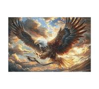 Wilderness Flying Bald Águila Puzzle 1000 Piezas Portátil Familiar Compacto Animal Pet Wildlife Rompecabezas 3D para Familia Desafío Intelectual Maquetas Educativas Construir 1000 PCS