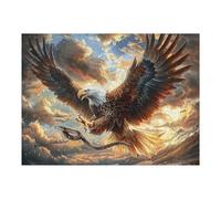 Wilderness Flying Bald Águila Puzzle 500 Piezas Educativo Familiar Interactivo Animal Pet Wildlife Rompecabezas 3D para Toda La Familia Aliviar Estrés Decoración Hogar Portátil 500 PCS