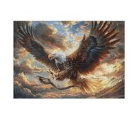 Wilderness Flying Bald Águila Puzzles 300 Piezas Moderno Decorativo Minimalista Animal Pet Wildlife Rompecabezas Familiar para Hombres Y Mujeres Aliviar Estrés Maquetas Construir 300 PCS
