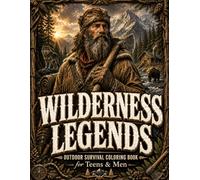 WILDERNESS LEGENDS: Outdoor Survival Coloring Book for Teens & Men Featuring Log Cabins, Trappers, Wild Bears, Mountain Rivers, and the Art of Wilderness Survival | Over 80 Illustrations