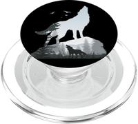 Wilderness Montañas Naturaleza Aullido Animal Salvaje Lobo PopSockets PopGrip para MagSafe