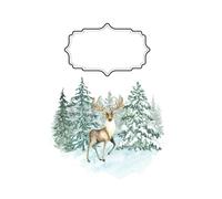 Wilderness Winter Scene Composition Notebook: Rustic Deer and Snowy Pine Forest: Wide Ruled Paper for School, Teachers, Students, & Journaling | ... Animal Theme | 100 Pages, 8.5 x 11 in