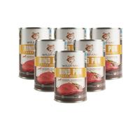 Wildfang® Comida Humeda Perros 800g - Comida para Perros Premium de Vacuno Puro con Ingredientes Naturales, sin Cereales y sin Gluten, sin azúcar añadido, Ideal para Todas Las Razas - Paquete de 6