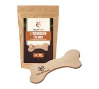 Wildfang® Juguetes para Perros de Cuero, Grande - Mordedor Perro Suave para Cachorros, Perros Adultos y Senior con Dientes Sensibles - Hueso Perro de Cuero Natural de 5 mm, No Tóxico, Pack de 1