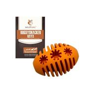 Wildfang® Juguete para perros de caucho 100% natural, casi indestructible, juguete masticable para perros, no tóxico, hueso masticable para perros, sin BPA, respetuoso con el medio ambiente